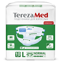 TerezaMed Подгузники одноразовые для взрослых Large Normal ,10 шт
