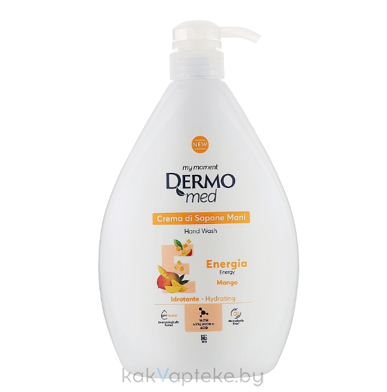 DЕRMOMED Крем-мыло для рук с манго "ENERGY" / HAND WASH ENERGY MANGO, 1000 мл