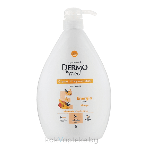 DERMOMED Крем-мыло для рук с манго "ENERGY" / HAND WASH ENERGY MANGO, 1000 мл