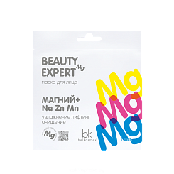 BEAUTY EXPERT Маска для лица Магний + Na Zn Mn, 23г