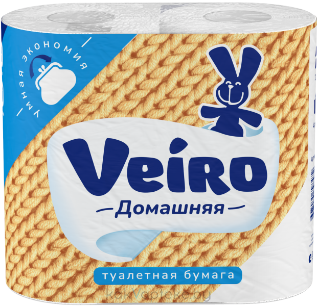 Veiro бумага туалетная Домашняя многослойная (2 слоя) 4шт. 1С24