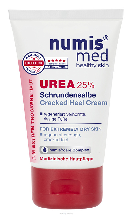 Numis med Крем против трещин на пятках с 25% мочевиной для очень сухой кожи, 50 мл