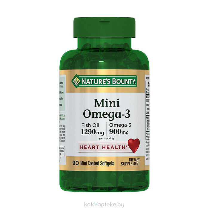 Nature's Bounty Омега-3 900 мг, БАД капсулы №90