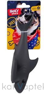 FANCY PETS Игрушка  для собак "Акула цветная" (с пищалкой) 20 см, (темно-серый) арт.FPP2