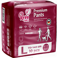 Reva Care Подгузники-трусы для взрослых L, (обхват талии/бедер 110-140 см), 10 шт