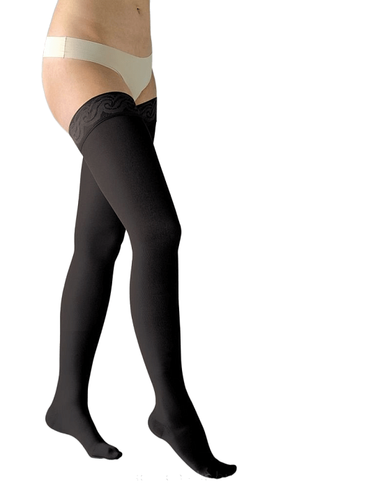 Чулки бедренные антиварикозные AVICENUM/АВИЦЕНУМ PHLEBO 360 (кружево, закрытый носок), р-р M long цвет 9999