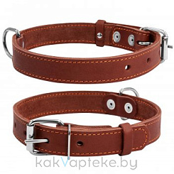 CoLLaR Ошейник одинарный  для собак, ширина 35мм, длина 47-62см, коричневый
