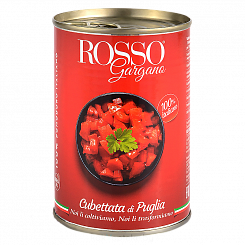 Rosso Gargano Томаты очищенные нарезаные в томатном соке 400 г