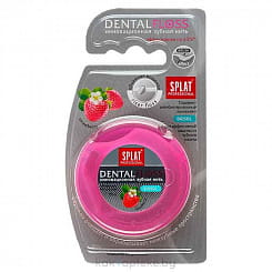 Объемная зубная нить SPLAT Professional DentalFloss с ароматом КЛУБНИКИ 30 м
