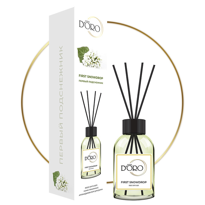 Gamma D'ORO Аромадиффузор для дома Первый подснежник 100 мл FIRST SNOWDROP