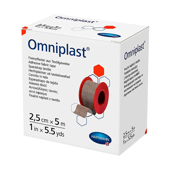 Пластырь мед.фикс. тк./осн. Omniplast (катушка) н/ст. размер 2.5см х 5м