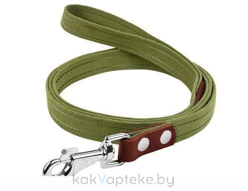 CoLLaR Поводок брезентовый  для собак , х/б тесьма (ш. 20 мм, д. 500 см),светоортраж.