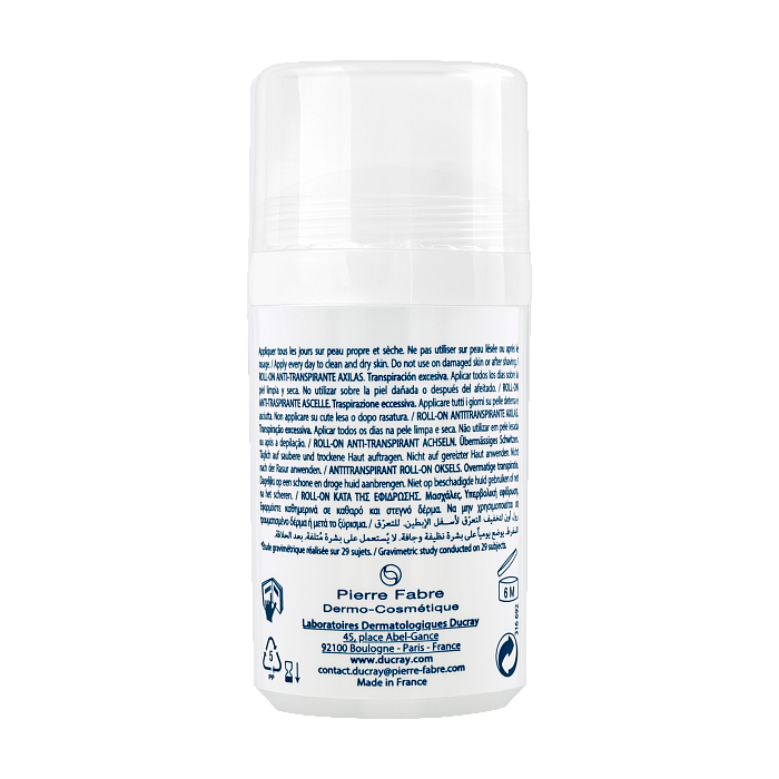 DUCRAY HIDROSIS CONTROL Дезодорант-антиперспирант шариковый, 40 мл