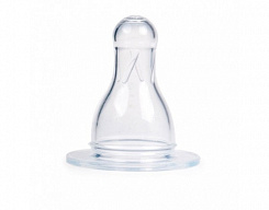 Сanpol babies Соска мол. силиконовая (круглая, медленный поток от 3 мес)18/115 ., 2шт.