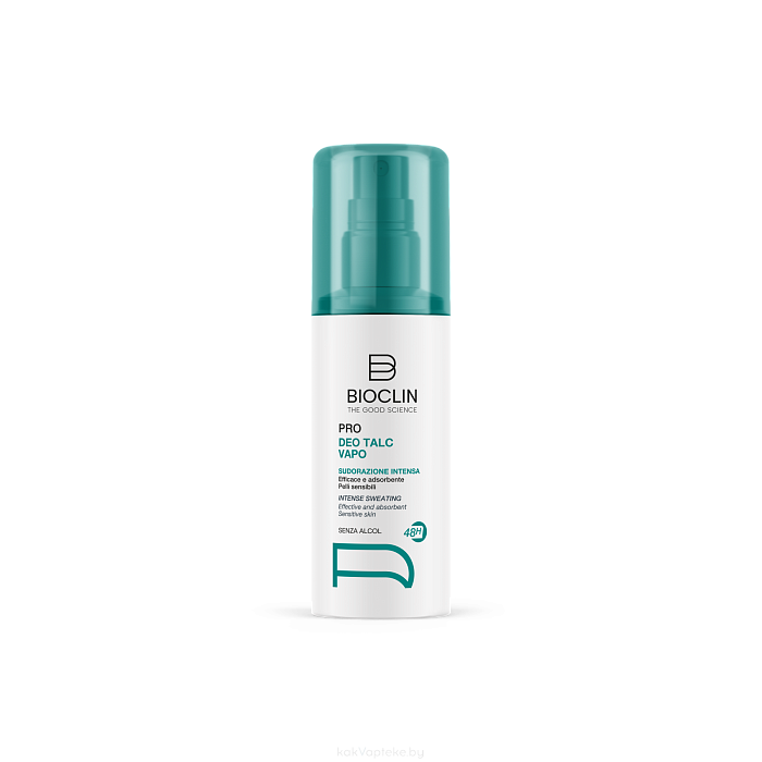 Bioclin PRO DEO TALC VAPO Дезодорант 48Ч для чувствительной кожи при интенсивном потоотделении 100 мл