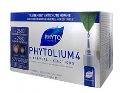 Phyto Сыворотка против выпадения волос ФИТОЛИУМ 4 / PHYTOLIUM 4 TRAITEMENT ANTICHUTE HOMME, 12 амп*3,5мл