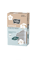 Bella cotton Ватные палочки на бумажной основе 200 шт