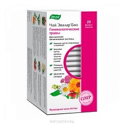 Чай Эвалар Био Гинекологические травы, БАД сырье растительное в фильтр-пакетах по 1,5 г №20