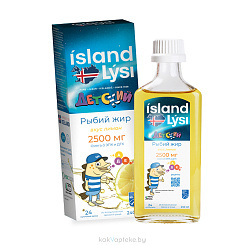 БАД Lysi детский рыбий жир со вкусом лимона  жидкость 240 мл