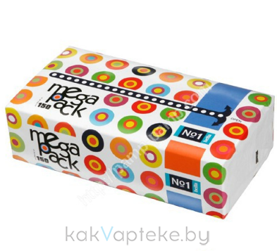 Bella №1 Платочки бумажные универсальные двухслойные №1 150 шт (Mega Pack)