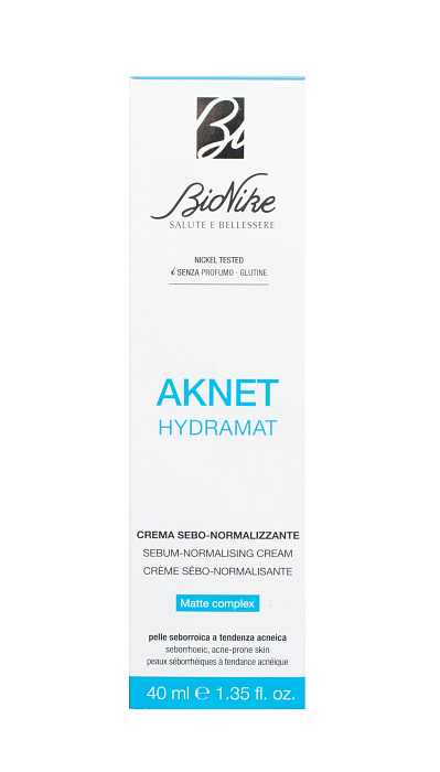 BioNike Крем увлажняющий себо-нормализующий для лица AKNET HYDRAMAT SEBUM-NORMALISING CREAM, 40 мл
