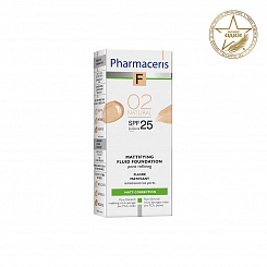 Pharmaceris F Матирующий тональный флюид SPF 25 (тон: 02), 30 мл