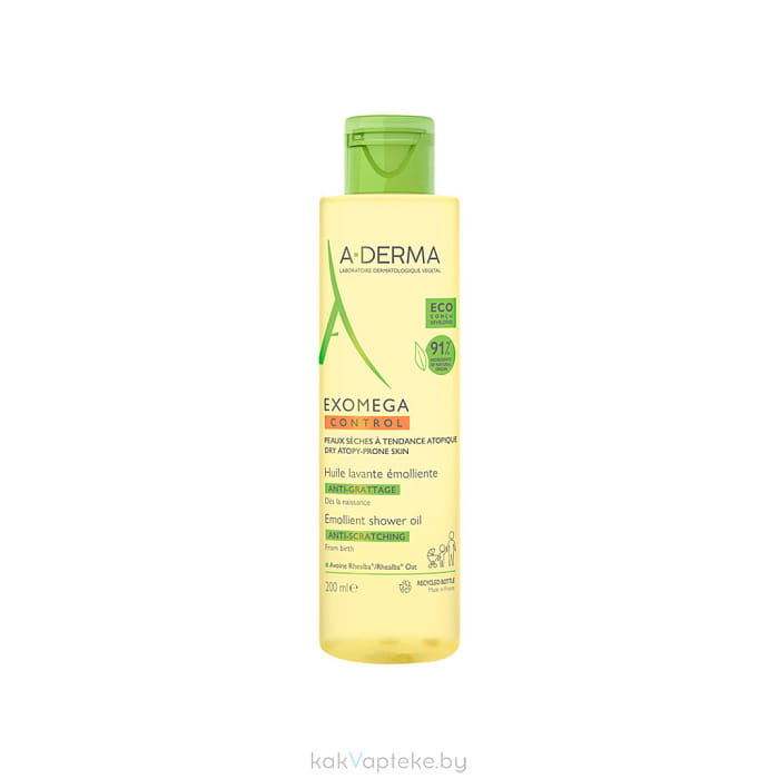 A-DERМA EXOMEGA CONTROL Смягчающее масло для душа, 200 мл