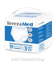 TerezaMed Подгузники-трусы для взрослых размер L, 10 шт