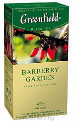Чай черный байховый с ароматом барбариса и раст,комп, ГРИНФИЛД БАРБЕРИ ГАРДЕН в пак ,25пак