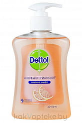 DETTOL Антибактериальное жидкое мыло для рук Деттол  с ароматом грейпфрута , 250 мл