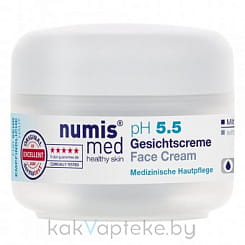 Numis med Крем для лица pH 5,5 успокаивающий день-ночь для чувствительной кожи с пантенолом, 50 мл