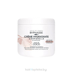 BYPHASSE Увлажняющий крем для тела с маслом кокоса, 500 мл