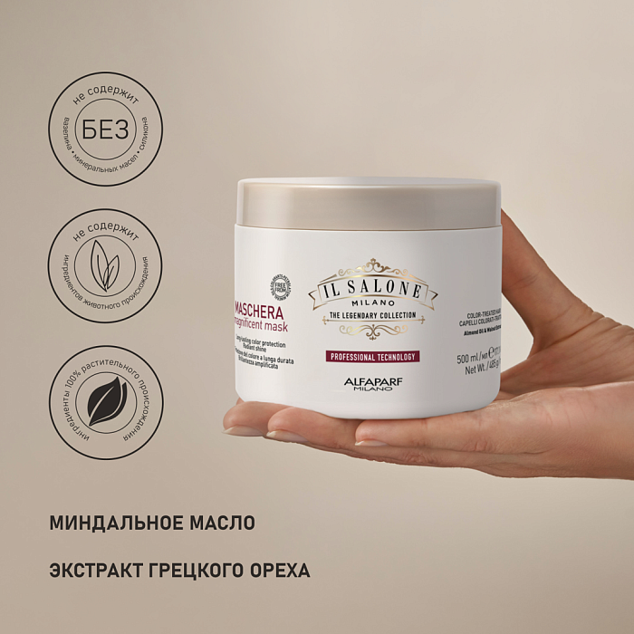 IL SALONE MILANO Magnificent Маска для окрашенных и поврежденных волос, 500 мл