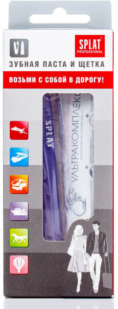 Зубная паста серии Professional SPLAT (СПЛАТ) ULTRACOMPLEX/УЛЬТРАКОМПЛЕКС 40 мл в комплекте с зубной щеткой