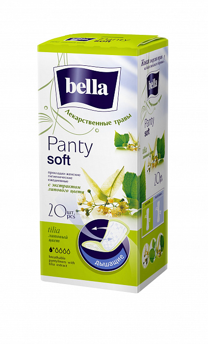 Bella Panty Soft tilia Прокладки женские ежедневные гигиенические (1 кл., с экстр.лип.цв.) 20 шт