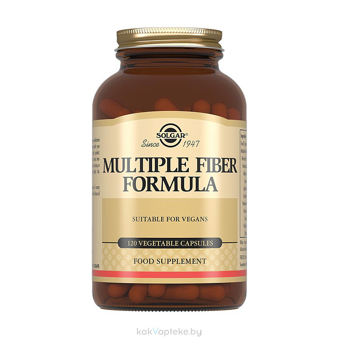Solgar Мульти формула пищевых волокон, БАД капсулы №120