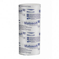 Бинты медицинские фиксирующие нестерильные: подкладки под гипсовые повязки Matosoft Synthetic, размер: 10 см х 3 м (1шт)