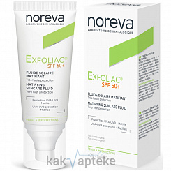 NOREVA EXFOLIAC Эмульсия солнцезащитная матирующая SPF50+, 40 мл