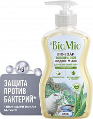 BioMio BIO-SOAP SENSITIVE Экологичное жидкое мыло для чувствительной кожи с гелем алоэ вера. Увлажняющее 300 мл.