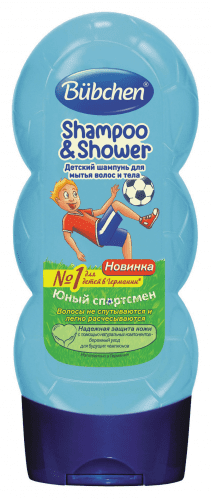 BUBCHEN Детский шампунь для мытья волос и тела "Юный спортсмен" 230 мл