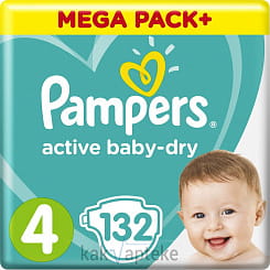 PAMPERS Active Baby-Dry Детские одноразовые подгузники Maxi, 132 шт