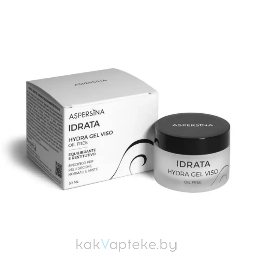 Pharmalife Research ASPERSINA IDRATA HYDRA GEL VISO Гель увлажняющий, восстанавливающий с муцином улитки 76% и пребиотиками 50 мл