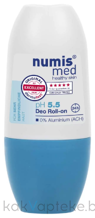 Numis med Дезодорант шариковый pH 5,5 с пантенолом 0% Aluminium (АСH) 50 мл