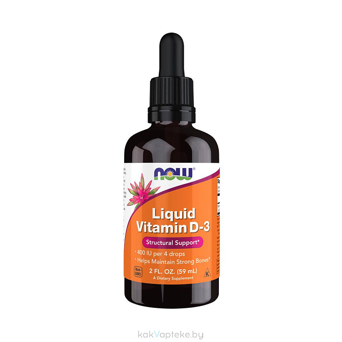 БАД NOW "Витамин D3 400 МЕ в каплях для детей" (жидкость во флаконе с дозатором) №1