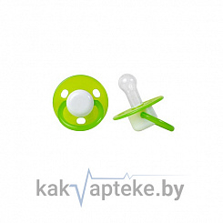 ПОМА Соска-пустышка силиконовая (круглой формы) 0+, арт. 4412, 1 шт