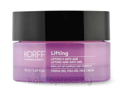 KORFF Лифтинговый и антивозрастной крем-гель для лица, 50 мл