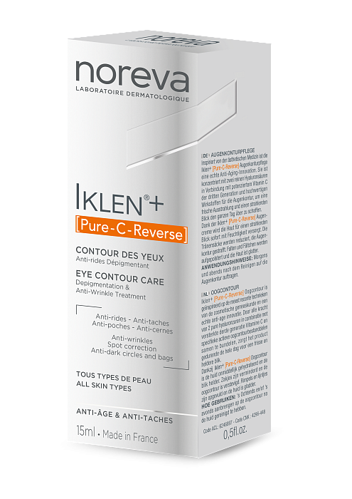 NOREVA ИКЛЕН+ [PURE-C-REVERSE] Регенерирующий крем для сияния кожи вокруг глаз, 15 мл
