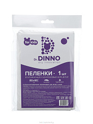 Dr.Dinno Пелёнки впитывающие одноразовые для детей 60х60, 1шт