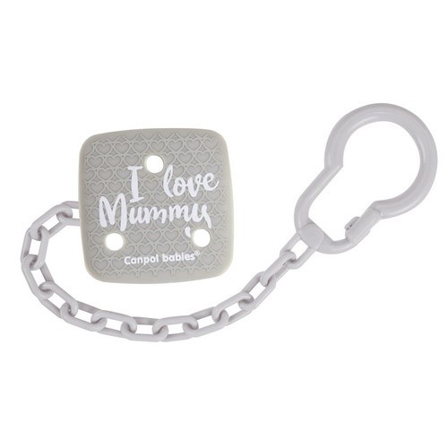 Canpol babies Клипса-держатель для пустышки "I Love Mummy" (квадратная), арт.2/434