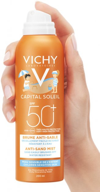 VICHY Capital Soleil Спрей-вуаль детский для лица и тела "анти-песок" SPF50+ 200мл